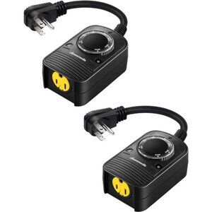 Outdoor Timer for Lights, Dusk to Dawn Sensor Timer for Electrical Outlet